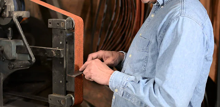 How to Use a Belt Grinder for Knife Making